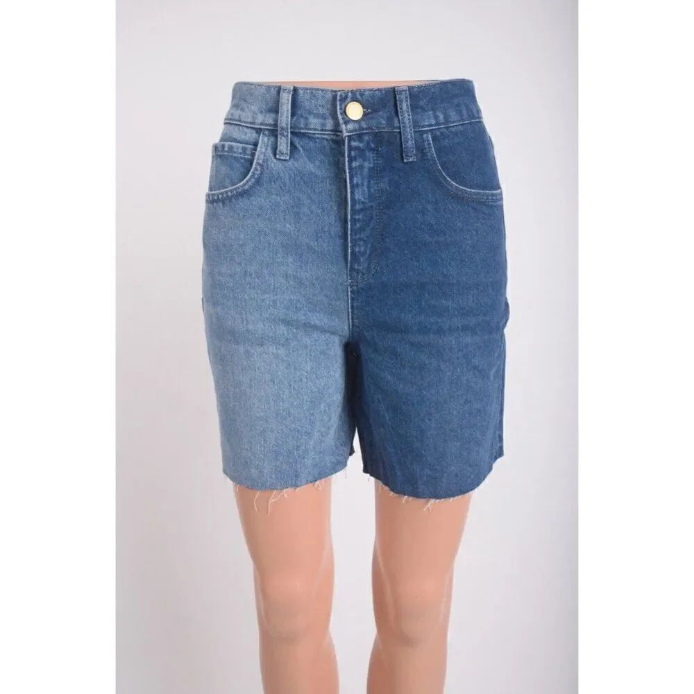 Triarchy Josephine Skriver Two Tone Denim Shorts Indigo XS EU 24 JSXT002 New